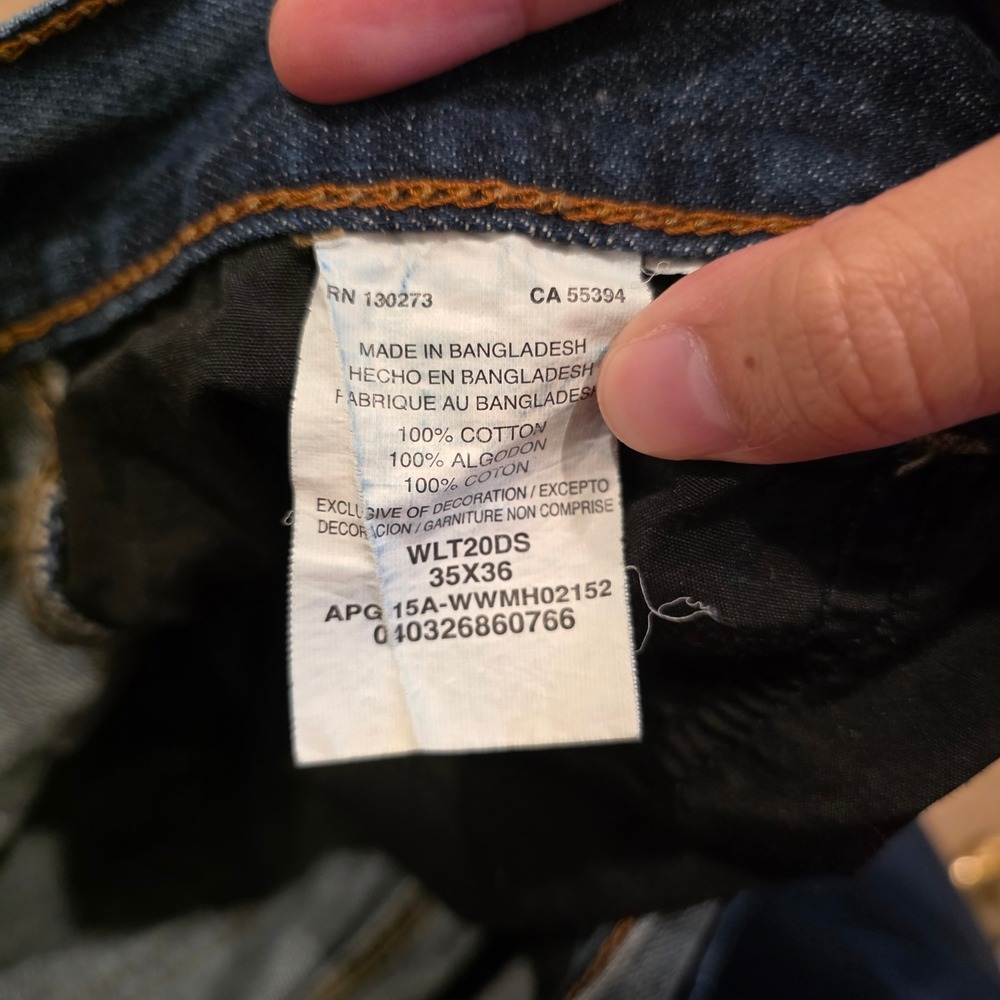 Wrangler Retro Relaxed Bootcut Jeans Medium Wash Blue Denim WLT20DS 35x36 Mens - Picture 3 of 10